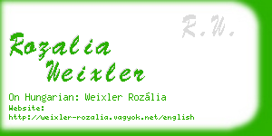 rozalia weixler business card