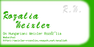 rozalia weixler business card